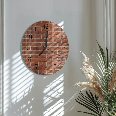Round wall clock Brick Wall