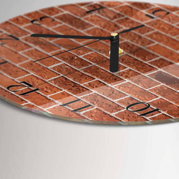 Round wall clock Brick Wall