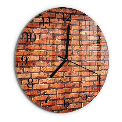 Round wall clock Brick Wall