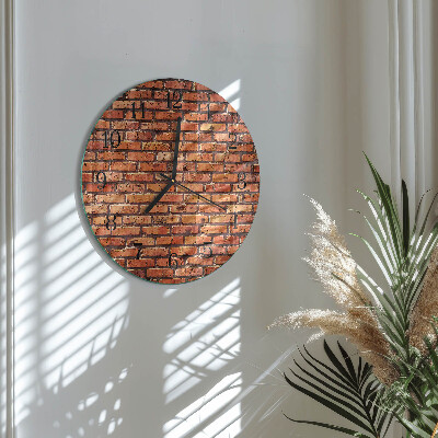 Round wall clock Brick Wall