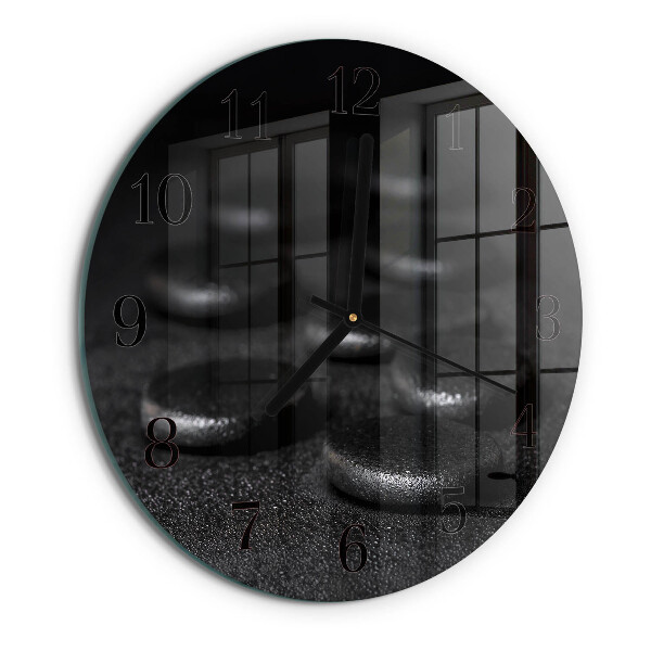 Round wall clock Zen stones