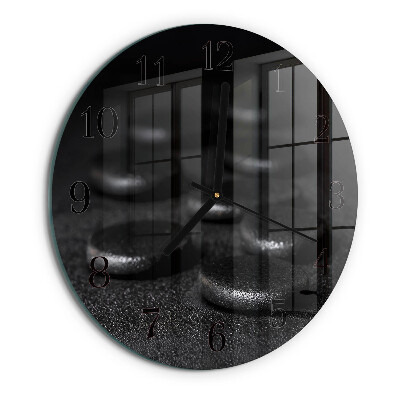 Round wall clock Zen stones