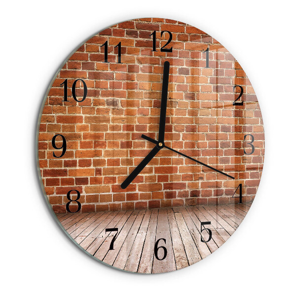 Round wall clock Brick Wall