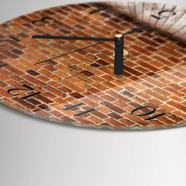 Round wall clock Brick Wall
