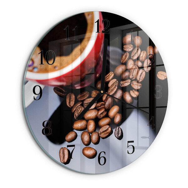 Round wall clock Cup of Coffee