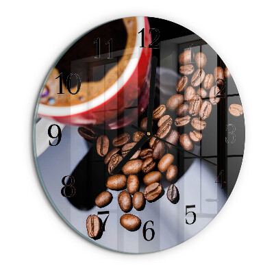 Round wall clock Cup of Coffee