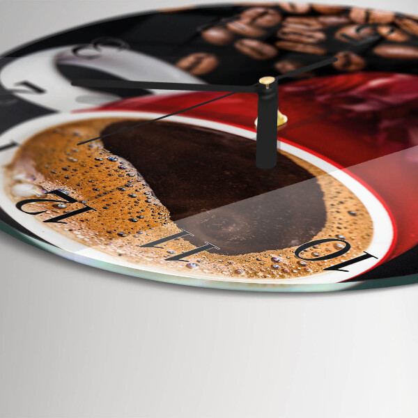 Round wall clock Cup of Coffee