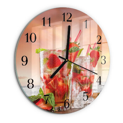 Round wall clock Strawberries