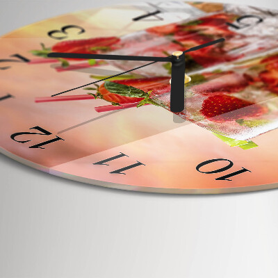 Round wall clock Strawberries