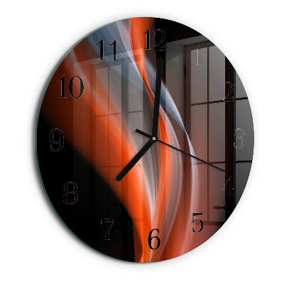 Round wall clock Waves of light