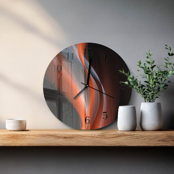 Round wall clock Waves of light