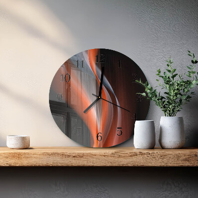 Round wall clock Waves of light