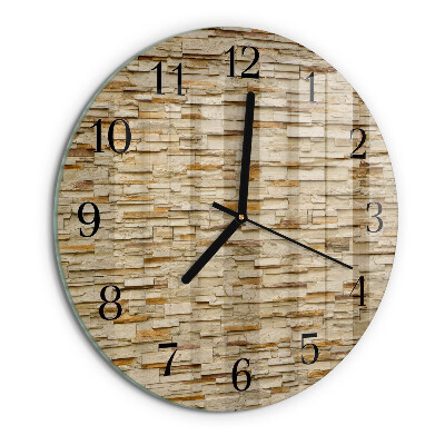 Round wall clock Decorative stone