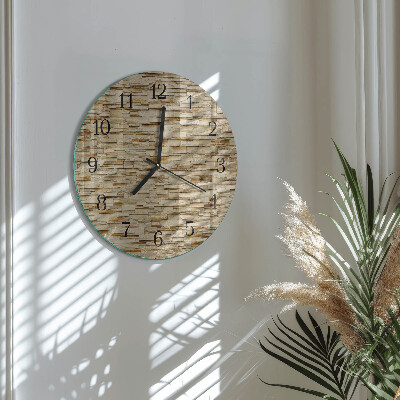 Round wall clock Decorative stone