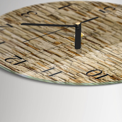 Round wall clock Decorative stone