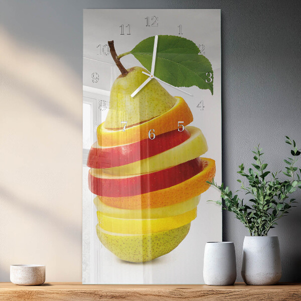 Vertical wall clock Fruit