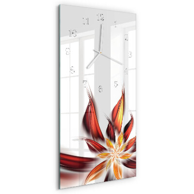 Vertical wall clock Flower