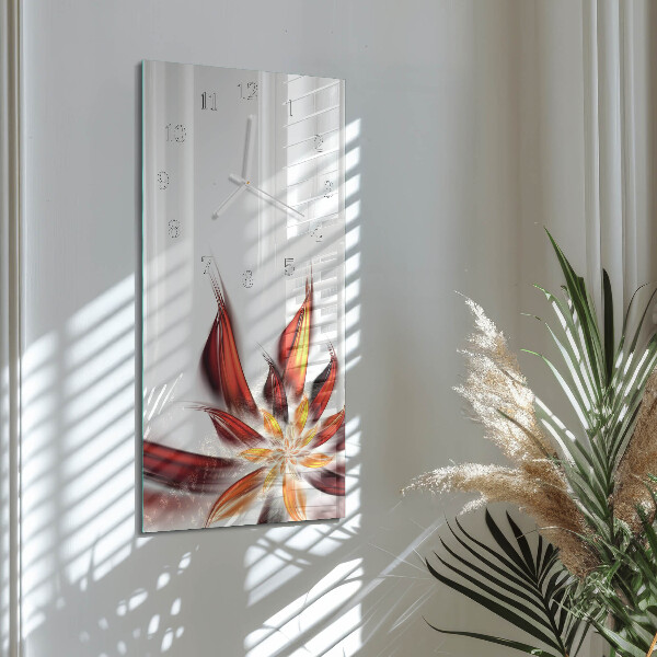 Vertical wall clock Flower