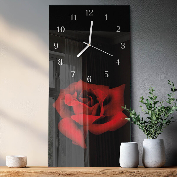 Vertical wall clock Rose