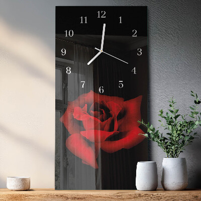 Vertical wall clock Rose