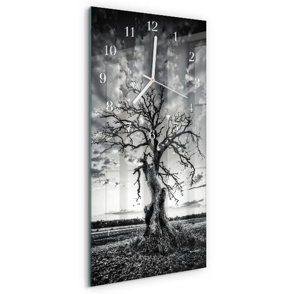 Vertical wall clock Tree