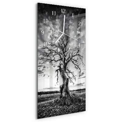 Vertical wall clock Tree
