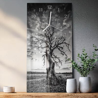 Vertical wall clock Tree