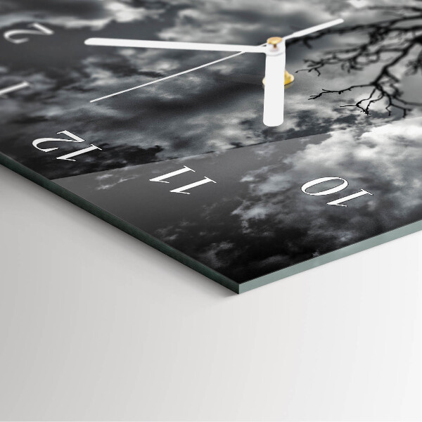 Vertical wall clock Tree