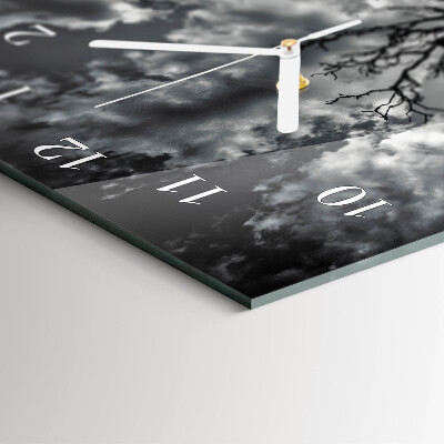 Vertical wall clock Tree
