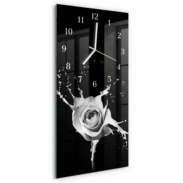 Vertical wall clock Rose