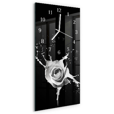 Vertical wall clock Rose