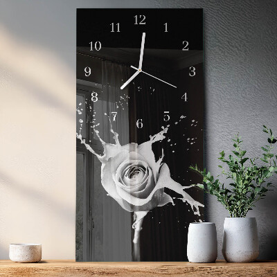 Vertical wall clock Rose