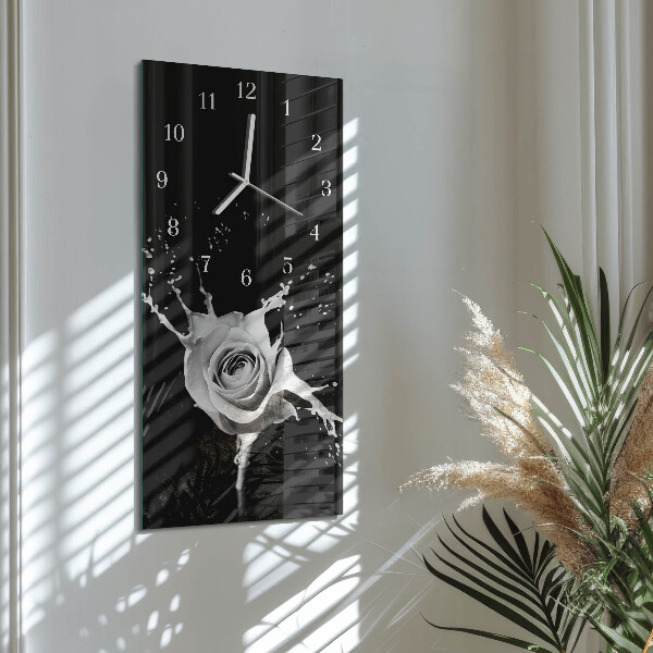 Vertical wall clock Rose
