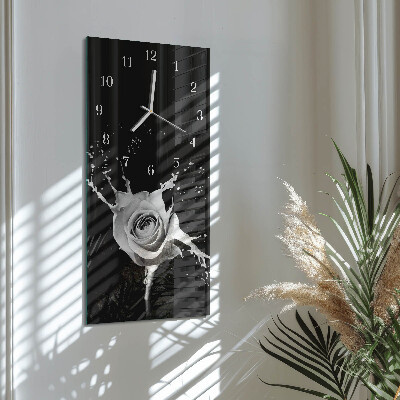 Vertical wall clock Rose
