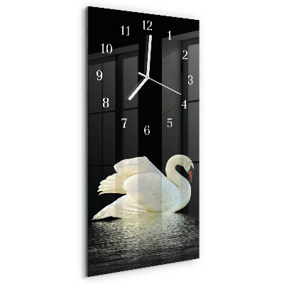 Vertical wall clock Swan