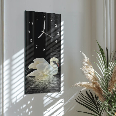 Vertical wall clock Swan