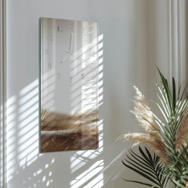 Vertical wall clock Abstract Lines