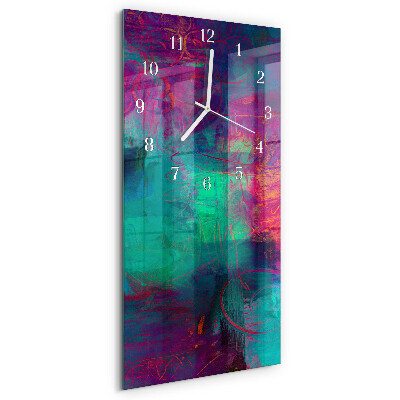 Vertical wall clock Colorful Painting
