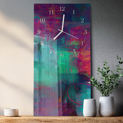Vertical wall clock Colorful Painting
