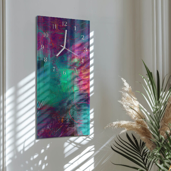 Vertical wall clock Colorful Painting