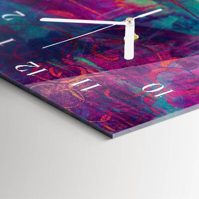 Vertical wall clock Colorful Painting
