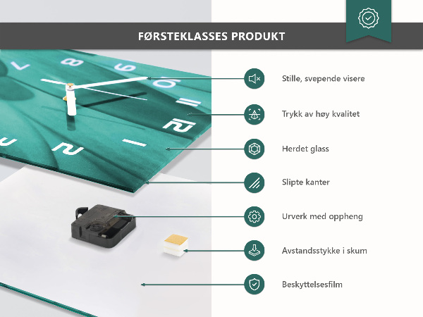 Vertical wall clock Colorful Painting