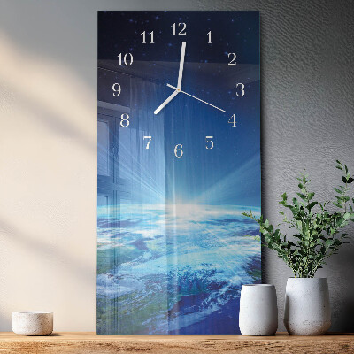 Vertical wall clock Earth's Universe