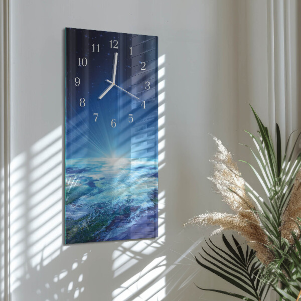 Vertical wall clock Earth's Universe