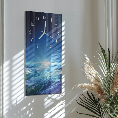 Vertical wall clock Earth's Universe