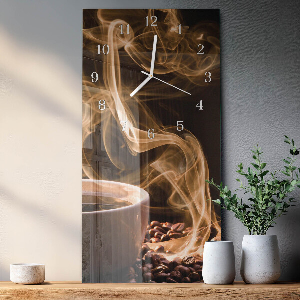 Vertical wall clock Cup of Coffee