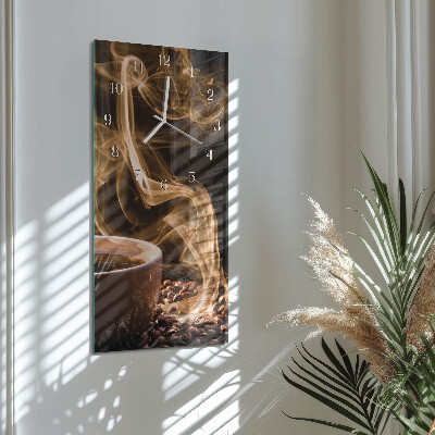 Vertical wall clock Cup of Coffee
