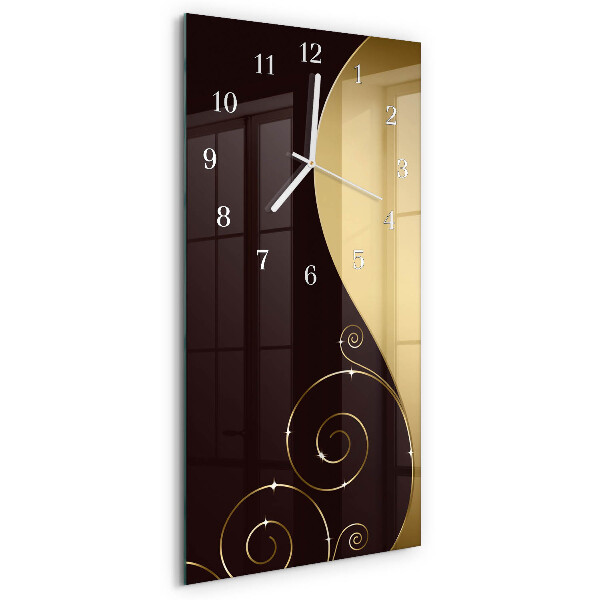 Vertical wall clock Abstract Art