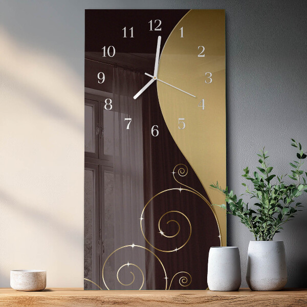 Vertical wall clock Abstract Art