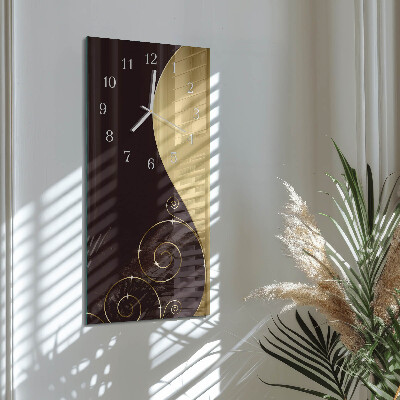 Vertical wall clock Abstract Art